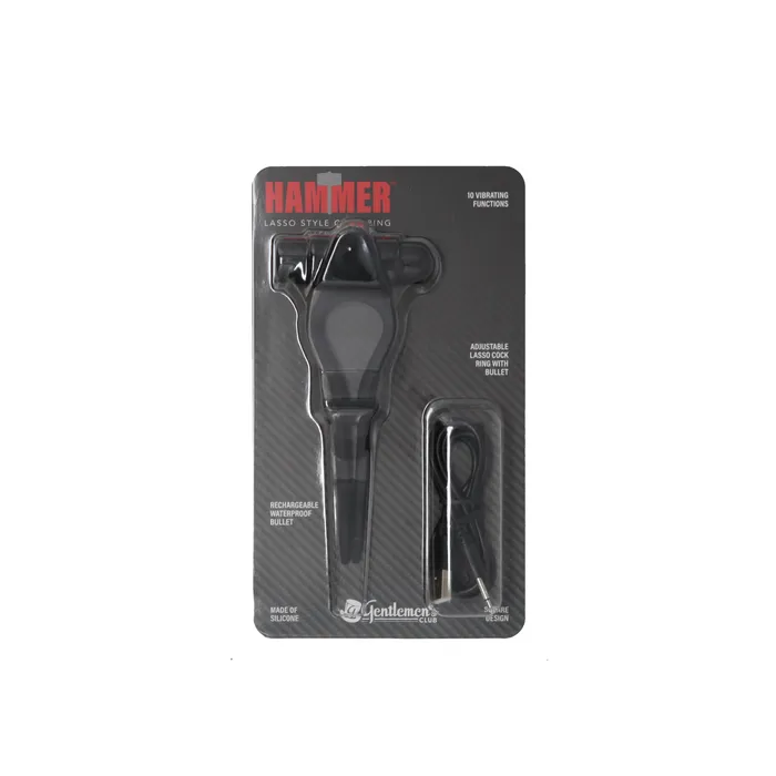 GENTLEMENS CLUB Male Sex Toys The Hammer Vibrating Lasso Cock Ring