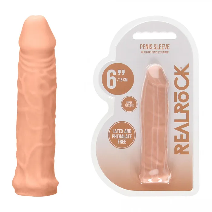 Male Sex Toys Shots Toys REALROCK 6 Realistic Penis Sleeve 152 cm Penis Extension Sleeve Male Sex Toys Shots Toys REALROCK 6 Realistic Penis Sleeve 152 cm Penis Extension Sleeve