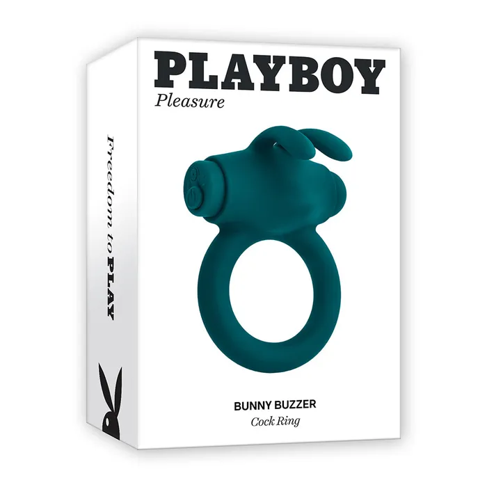 Playboy Female Sex Toys Playboy Bunny Buzzer Rechargeable Vibrating Silicone Cockring with Stimulator Deep Teal Playboy Female Sex Toys Playboy Bunny Buzzer Rechargeable Vibrating Silicone Cockring with Stimulator Deep Teal
