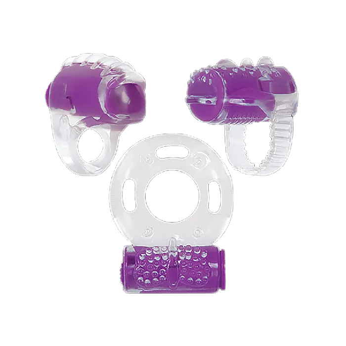 SUNSET INTIMATES Male Sex Toys Sunset Intimates Rock Hard Vibrating Pleasure Cock Ring Trio SUNSET INTIMATES Male Sex Toys Sunset Intimates Rock Hard Vibrating Pleasure Cock Ring Trio