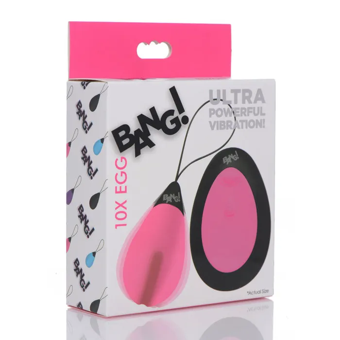 XR Brands Female Sex Toys Bang 10X Vibrating Egg Remote USB Rechargeable Egg with Wireless Remote XR Brands Female Sex Toys Bang 10X Vibrating Egg Remote USB Rechargeable Egg with Wireless Remote