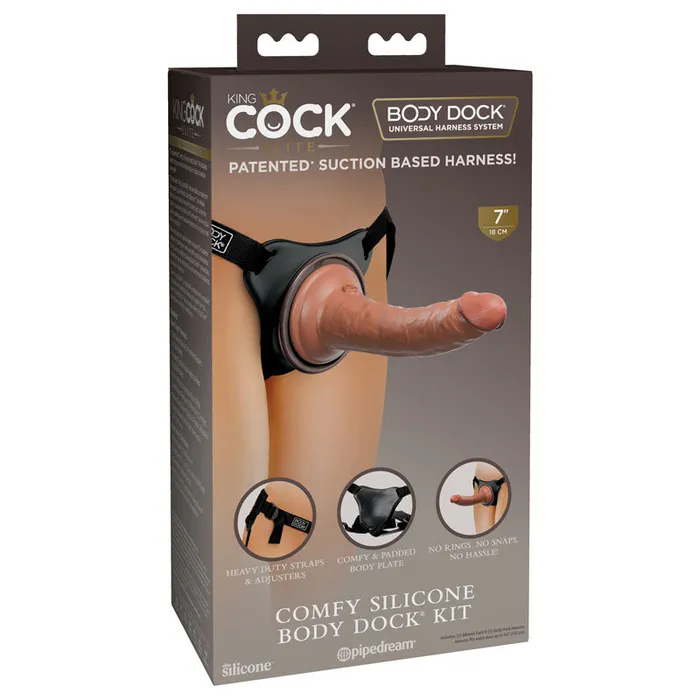 Female Sex Toys King Cock Elite Comfy Silicone Body Dock Kit Pipedream