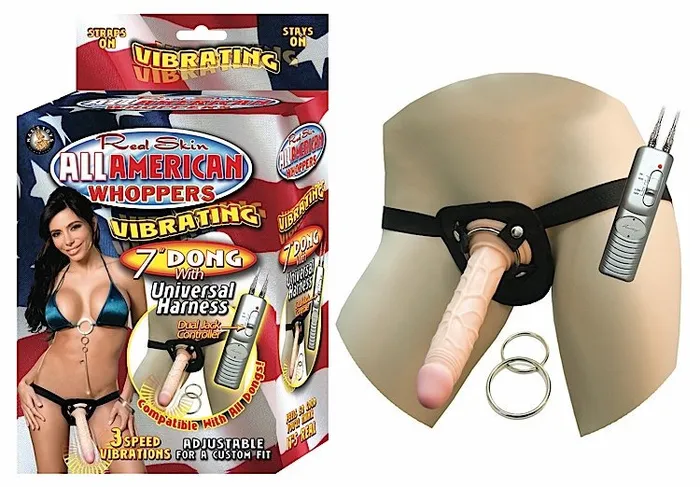 Female Sex Toys Nasstoys All American Vibrator 7in Dong WUniversal Harness Flesh Female Sex Toys Nasstoys All American Vibrator 7in Dong WUniversal Harness Flesh