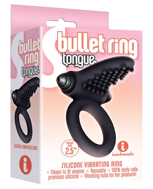 Icon Brands Male Sex Toys 9s SBullet Ring Tounge Silicone 