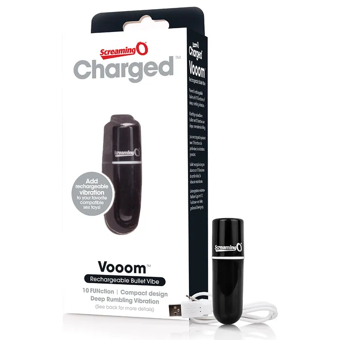 Screaming O Female Sex Toys Screaming O Charged Vooom Rechargeable Bullet Vibrator Black Screaming O Female Sex Toys Screaming O Charged Vooom Rechargeable Bullet Vibrator Black