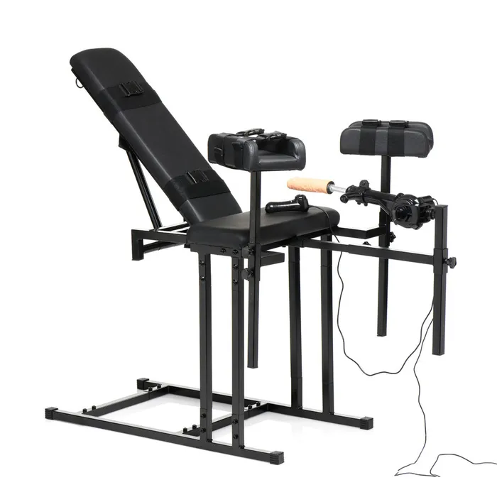 XR Brands Female Sex Toys Master Series Ultimate Obedience Chair with Sex Machine XR Brands Female Sex Toys Master Series Ultimate Obedience Chair with Sex Machine
