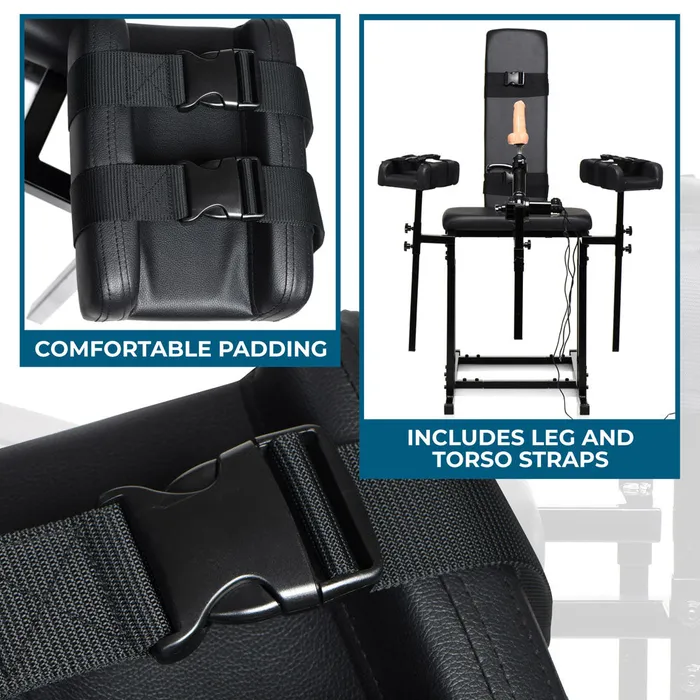 XR Brands Female Sex Toys Master Series Ultimate Obedience Chair with Sex Machine XR Brands Female Sex Toys Master Series Ultimate Obedience Chair with Sex Machine