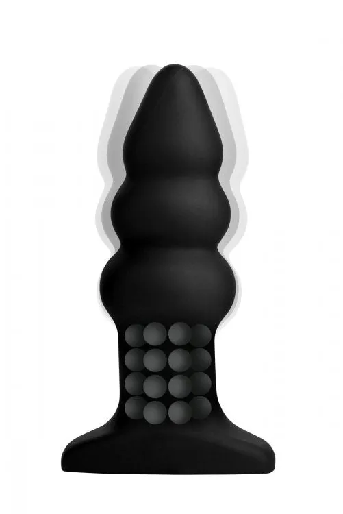XR Brands Rm Model I Rippled Rimming Plug WRemote Control Male Sex Toys