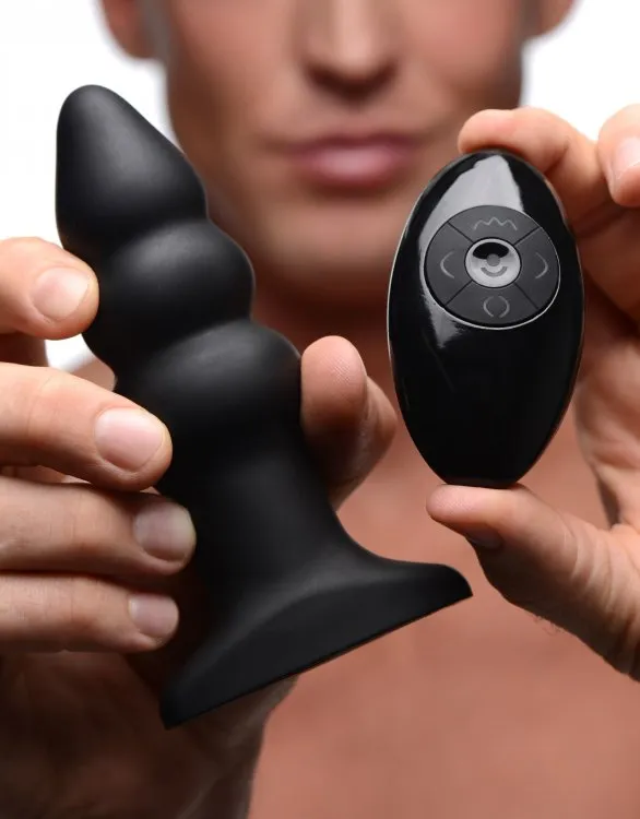 XR Brands Rm Model I Rippled Rimming Plug WRemote Control Male Sex Toys