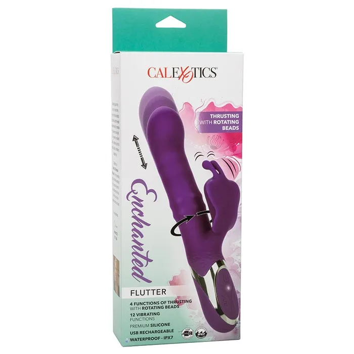 Cal Exotics Enchanted Flutter Thrusting Rabbit Vibrator Female Sex Toys