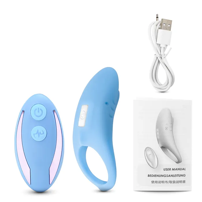 Male Sex Toys Pleasure Malta 9 Speeds Remote Control Silicone Cock Ring