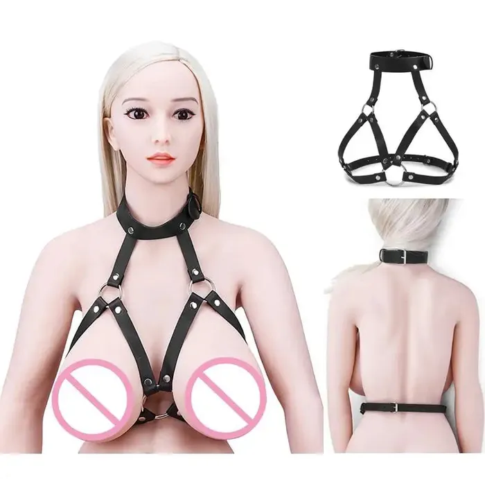 Pleasure Passion Female Sex Toys Open Cup Harness Bra