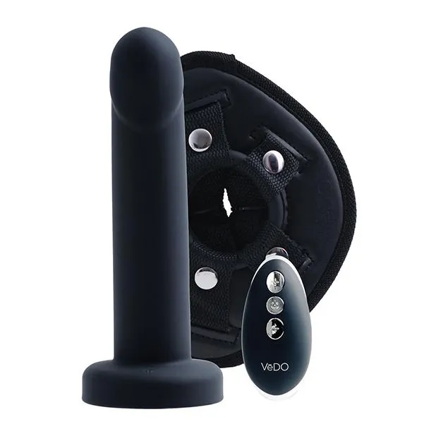 VeDo Strapped Rechargeable Vibrating StrapOn Dildo and Harness Kit Female Sex Toys
