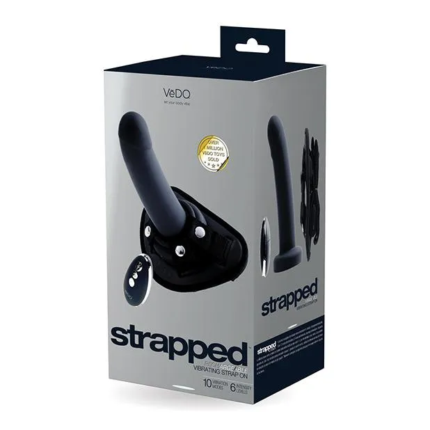 VeDo Strapped Rechargeable Vibrating StrapOn Dildo and Harness Kit Female Sex Toys