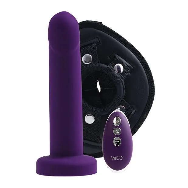 VeDo Strapped Rechargeable Vibrating StrapOn Dildo and Harness Kit Female Sex Toys