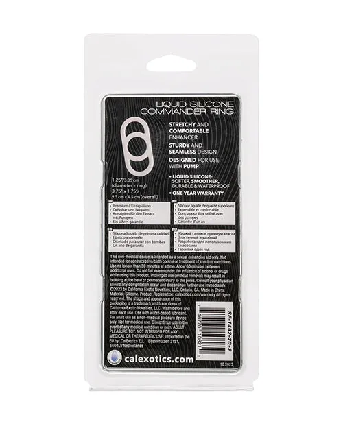Alpha Liquid Silicone Commander Cock Ring CalExotics Male Sex Toys