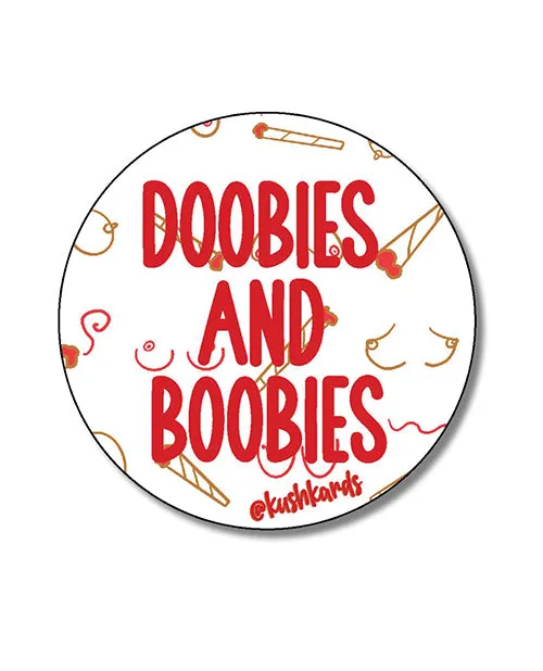 Doobies and Boobies Sticker Pack of 3 Kush Kards Male Sex Toys
