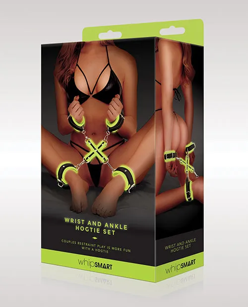 Female Sex Toys Whip Smart Glow In The Dark Wrist Ankle Hogtie Set XGen