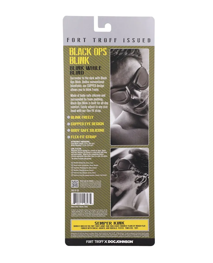 Fort Troff Black Ops Blink Blind Fold Black Doc Johnson Anal