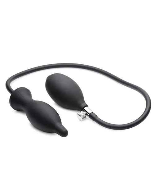 Male Sex Toys XR Brands Master Series Dark Inflator Inflatable Silicone Anal Plug Male Sex Toys XR Brands Master Series Dark Inflator Inflatable Silicone Anal Plug