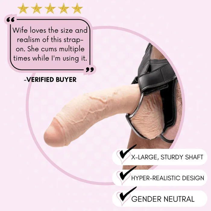 Pipe Dream Female Sex Toys Extreme EXTRALarge Hollow StrapOn