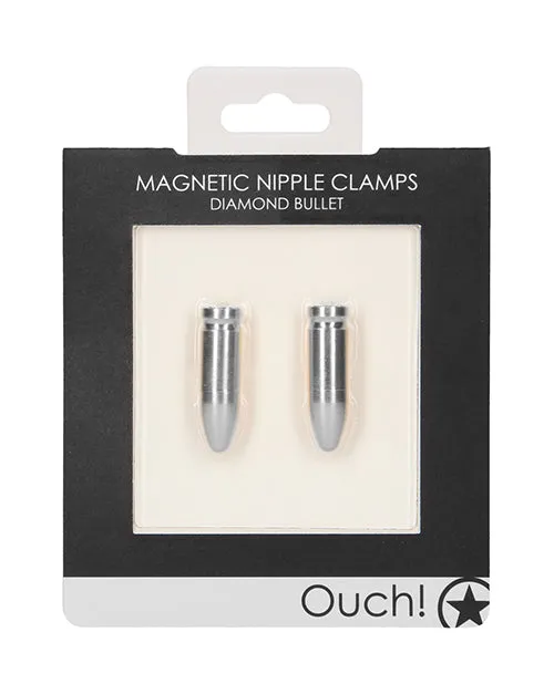 Shots Ouch Magnetic Nipple Clamps Diamond Bullet Female Sex Toys