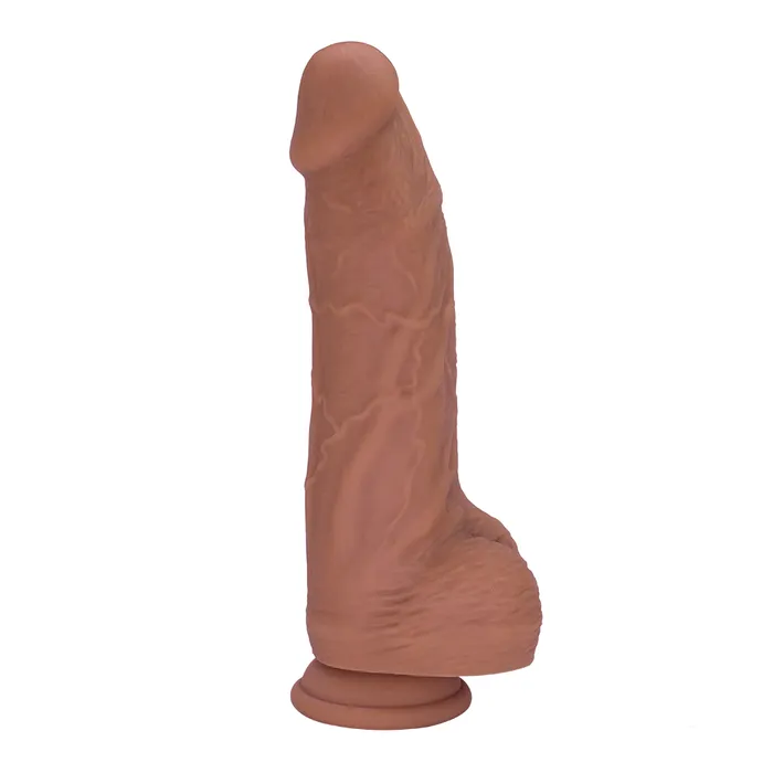 TooTimidcom Female Sex Toys Extra Thick Brown Silicone Dildo